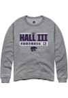 Main image for Joe Hall III Rally Mens Graphite K-State Wildcats NIL Stacked Box Crew Sweatshirt