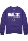 Main image for Joe Hall III Rally Mens Purple K-State Wildcats NIL Stacked Box Crew Sweatshirt