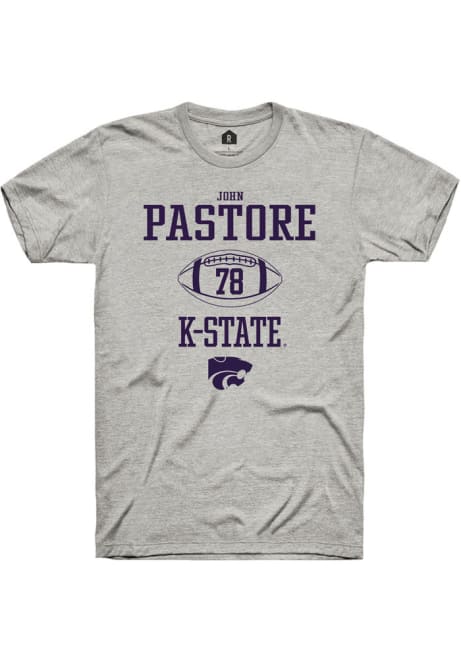 John Pastore Ash K-State Wildcats NIL Sport Icon Short Sleeve T Shirt