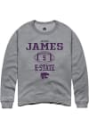 Main image for Justice James Rally Mens Graphite K-State Wildcats NIL Sport Icon Crew Sweatshirt