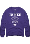 Main image for Justice James Rally Mens Purple K-State Wildcats NIL Sport Icon Crew Sweatshirt