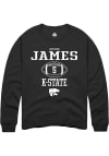 Main image for Justice James Rally Mens Black K-State Wildcats NIL Sport Icon Crew Sweatshirt