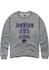 Main image for Keagan Johnson Rally Mens Graphite K-State Wildcats NIL Sport Icon Crew Sweatshirt