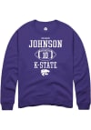 Main image for Keagan Johnson Rally Mens Purple K-State Wildcats NIL Sport Icon Crew Sweatshirt
