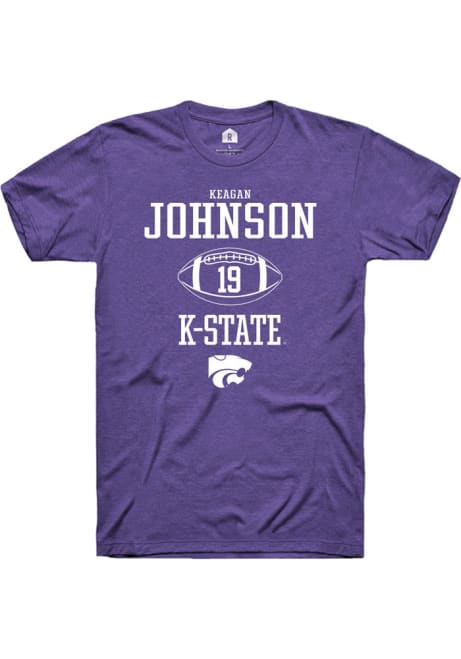 Keagan Johnson Purple K-State Wildcats NIL Sport Icon Short Sleeve T Shirt