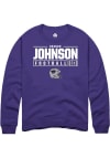 Main image for Keagan Johnson Rally Mens Purple K-State Wildcats NIL Stacked Box Crew Sweatshirt