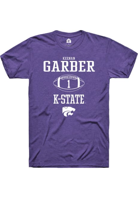 Keenan Garber Purple K-State Wildcats NIL Sport Icon Short Sleeve T Shirt