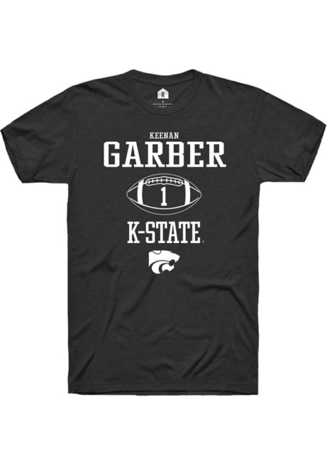 Keenan Garber Black K-State Wildcats NIL Sport Icon Short Sleeve T Shirt