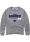 Main image for Keenan Garber Rally Mens Graphite K-State Wildcats NIL Stacked Box Crew Sweatshirt