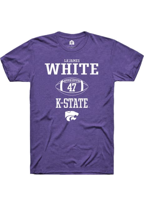 La’James White Purple K-State Wildcats NIL Sport Icon Short Sleeve T Shirt