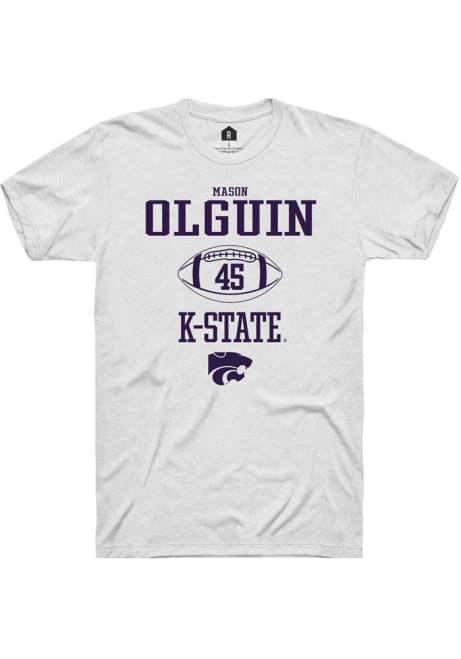 Mason Olguin White K-State Wildcats NIL Sport Icon Short Sleeve T Shirt