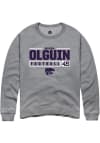 Main image for Mason Olguin Rally Mens Graphite K-State Wildcats NIL Stacked Box Crew Sweatshirt