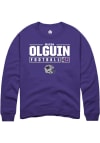 Main image for Mason Olguin Rally Mens Purple K-State Wildcats NIL Stacked Box Crew Sweatshirt