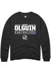 Main image for Mason Olguin Rally Mens Black K-State Wildcats NIL Stacked Box Crew Sweatshirt