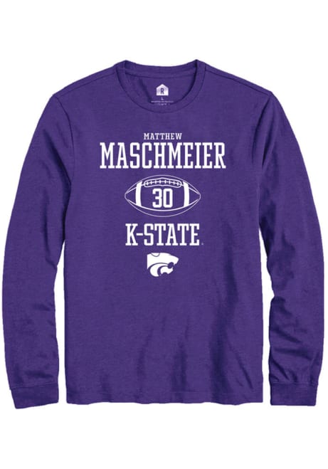 Matthew Maschmeier Rally Mens Purple K-State Wildcats NIL Sport Icon Tee