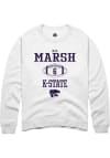Main image for Max Marsh Rally Mens White K-State Wildcats NIL Sport Icon Crew Sweatshirt