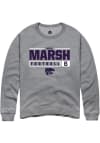 Main image for Max Marsh Rally Mens Graphite K-State Wildcats NIL Stacked Box Crew Sweatshirt