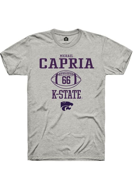 Michael Capria Ash K-State Wildcats NIL Sport Icon Short Sleeve T Shirt