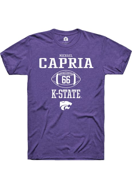 Michael Capria Purple K-State Wildcats NIL Sport Icon Short Sleeve T Shirt