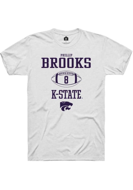 Phillip Brooks White K-State Wildcats NIL Sport Icon Short Sleeve T Shirt