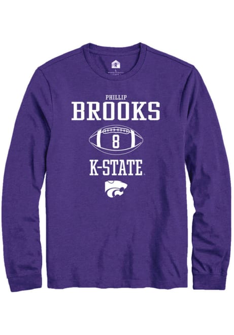 Phillip Brooks Rally Mens Purple K-State Wildcats NIL Sport Icon Tee