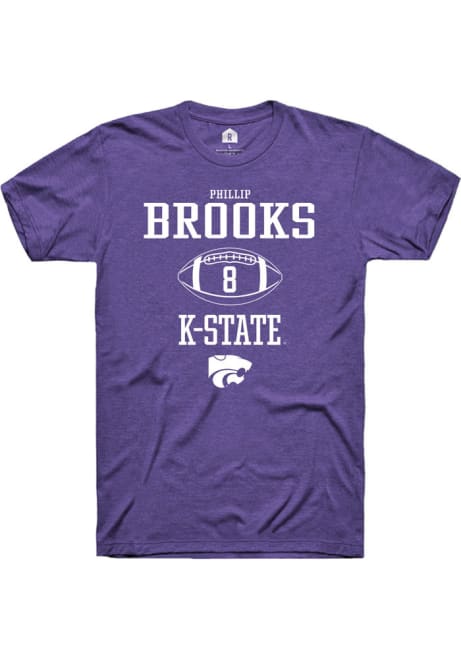 Phillip Brooks Purple K-State Wildcats NIL Sport Icon Short Sleeve T Shirt