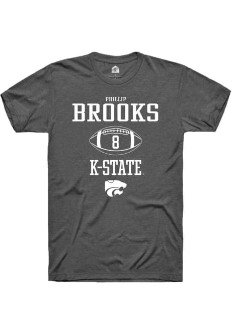 Phillip Brooks Grey K-State Wildcats NIL Sport Icon Short Sleeve T Shirt