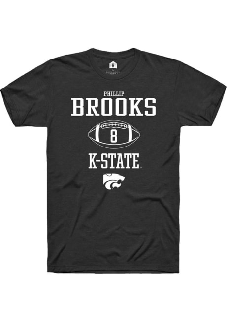 Phillip Brooks Black K-State Wildcats NIL Sport Icon Short Sleeve T Shirt