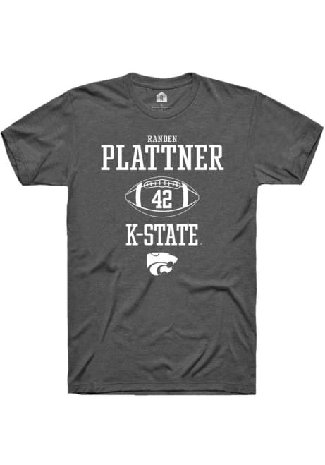 Randen Plattner Dark Grey K-State Wildcats NIL Sport Icon Short Sleeve T Shirt