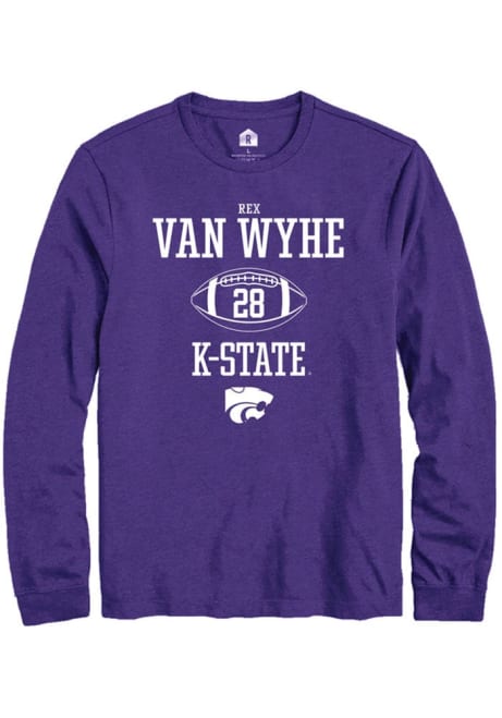 Rex Van Wyhe Rally Mens Purple K-State Wildcats NIL Sport Icon Tee