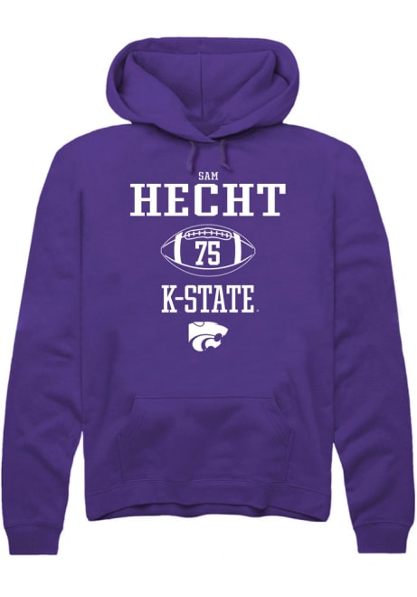 Sam Hecht Rally Mens Purple K-State Wildcats NIL Sport Icon Hooded Sweatshirt