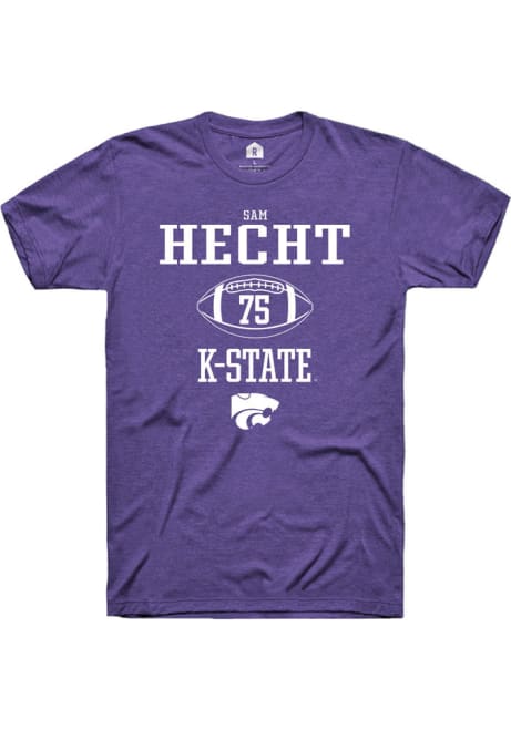 Sam Hecht Purple K-State Wildcats NIL Sport Icon Short Sleeve T Shirt