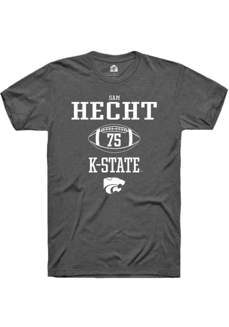 Sam Hecht Dark Grey K-State Wildcats NIL Sport Icon Short Sleeve T Shirt