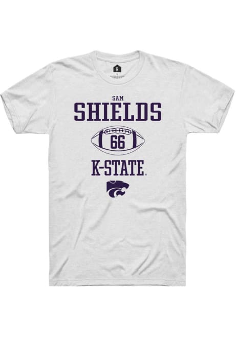 Sam Shields White K-State Wildcats NIL Sport Icon Short Sleeve T Shirt