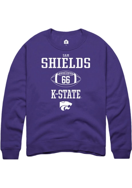 Sam Shields Rally Mens Purple K-State Wildcats NIL Sport Icon Crew Sweatshirt
