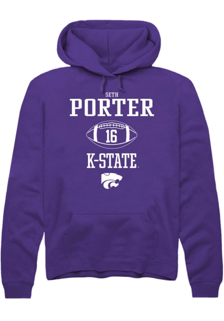 Seth Porter Rally Mens Purple K-State Wildcats NIL Sport Icon Hooded Sweatshirt