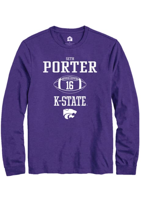 Seth Porter Rally Mens Purple K-State Wildcats NIL Sport Icon Tee