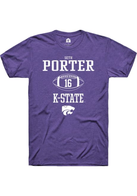 Seth Porter Purple K-State Wildcats NIL Sport Icon Short Sleeve T Shirt