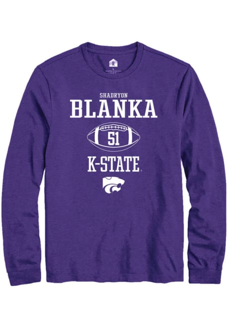 Shadryon Blanka Rally Mens Purple K-State Wildcats NIL Sport Icon Tee