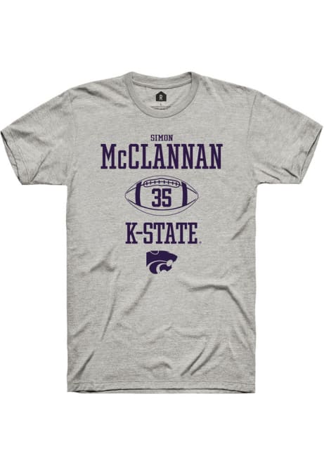 Simon McClannan Ash K-State Wildcats NIL Sport Icon Short Sleeve T Shirt
