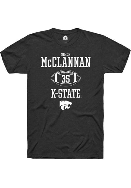 Simon McClannan Black K-State Wildcats NIL Sport Icon Short Sleeve T Shirt