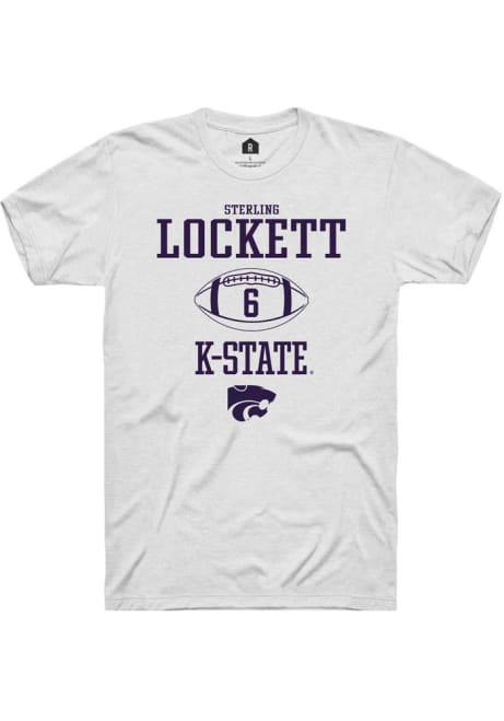 Sterling Lockett White K-State Wildcats NIL Sport Icon Short Sleeve T Shirt