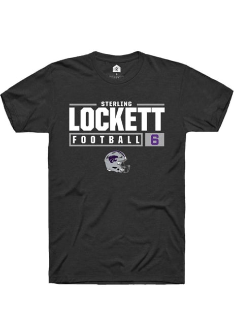 Sterling Lockett Black K-State Wildcats NIL Stacked Box Short Sleeve T Shirt