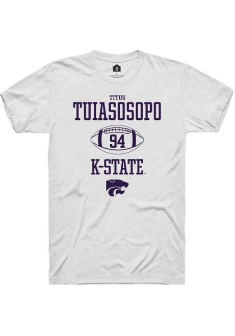 Titus Tuiasosopo White K-State Wildcats NIL Sport Icon Short Sleeve T Shirt