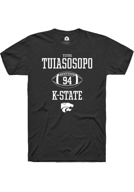 Titus Tuiasosopo Black K-State Wildcats NIL Sport Icon Short Sleeve T Shirt