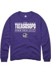 Main image for Titus Tuiasosopo Rally Mens Purple K-State Wildcats NIL Stacked Box Crew Sweatshirt