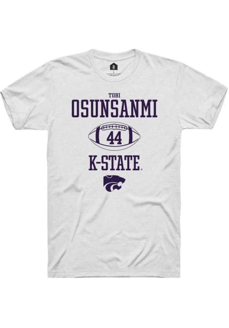 Tobi Osunsanmi White K-State Wildcats NIL Sport Icon Short Sleeve T Shirt