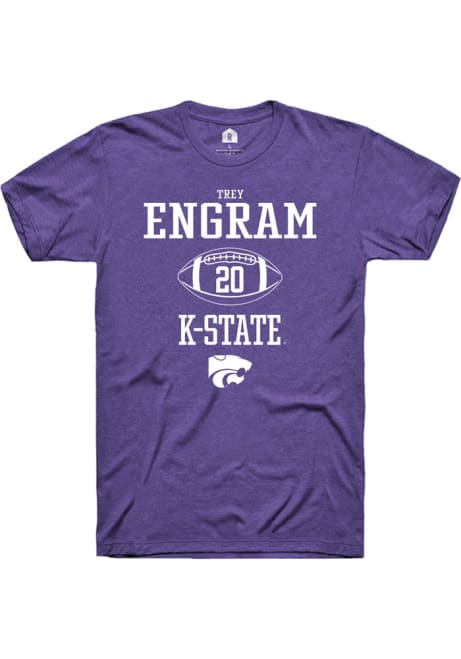 Trey Engram Purple K-State Wildcats NIL Sport Icon Short Sleeve T Shirt