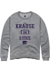 Main image for Trey Krause Rally Mens Graphite K-State Wildcats NIL Sport Icon Crew Sweatshirt