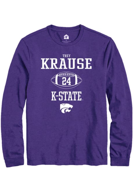 Trey Krause Rally Mens Purple K-State Wildcats NIL Sport Icon Tee